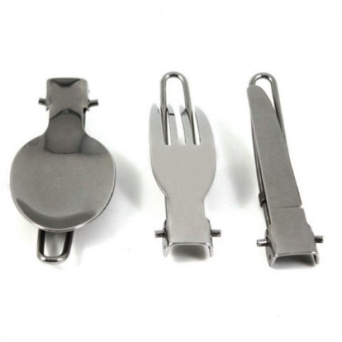 Portable Outdoor Stainless Steel Silver Tools